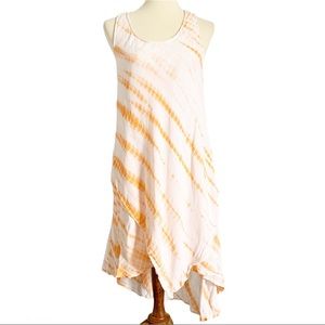 SUNDANCE Tie Dye Midi Asymmetrical Hem Dress Large